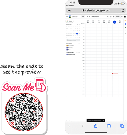 Google Calendar QR Code: Let your event get saved on their phones