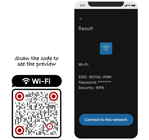 national flag ambition nødvendig QR Code Generator for WiFi